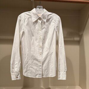 Michael Kors White Button Up Long Sleeve Shirt Size 6